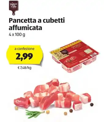 ALDI Pancetta a cubetti affumicata 4x100g offerta