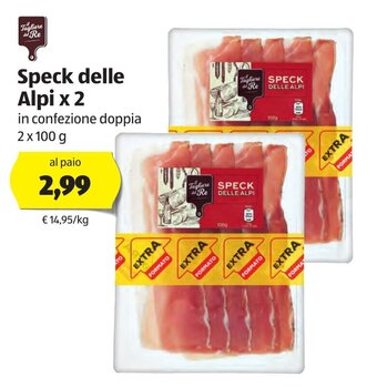 ALDI Speck delle Alpi x 2 100g offerta