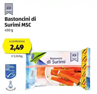 ALDI Bastoncini di Surimi MSC 450g offerta