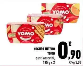 Conad YOGURT INTERO YOMO gusti assortiti, 125 g x 2 offerta