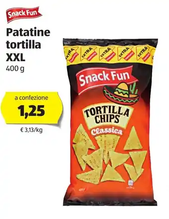 ALDI Snack Fun Patatine tortilla XXL 400g offerta