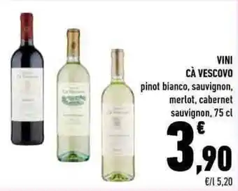 Conad VINI CÀ VESCOVO 75 cl offerta