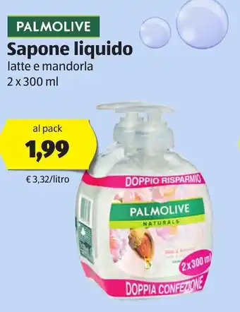 ALDI Palmolive Sapone liquido 2x300ml offerta