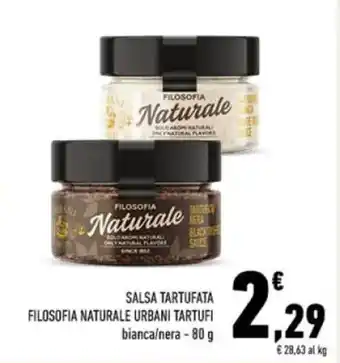 Conad SALSA TARTUFATA FILOSOFIA NATURALE URBANI TARTUFI bianca/nera - 80 g offerta