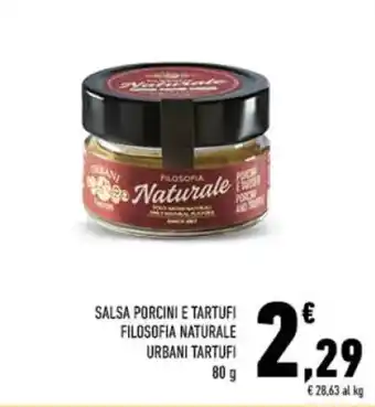 Conad SALSA PORCINI E TARTUFI FILOSOFIA NATURALE URBANI TARTUFI 80 g offerta