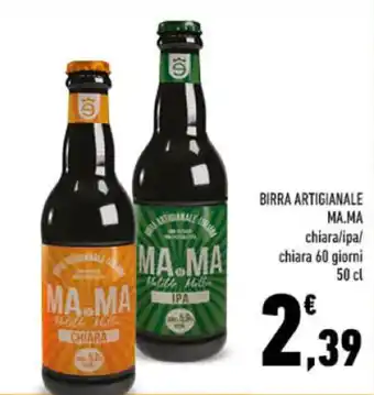 Conad BIRRA ARTIGIANALE MA.MA chiara/ipa/ chiara 60 giorni 50 cl offerta