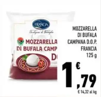 Conad MOZZARELLA DI BUFALA CAMPANA D.O.P. FRANCIA 125 g offerta