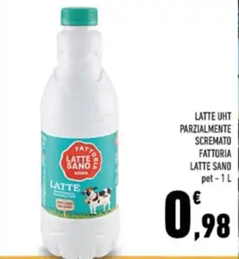 Conad LATTE UHT PARZIALMENTE SCREMATO FATTORIA LATTE SANO pet-1 L offerta