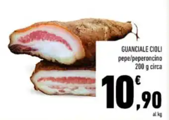 Conad GUANCIALE CIOLI pepe/peperoncino 200 g circa offerta