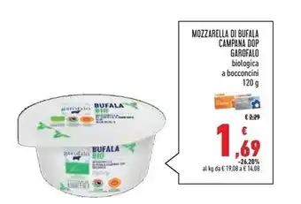 Conad Superstore Garofalo mozzarella di bufala campana dop offerta