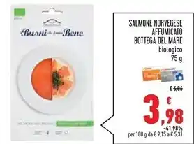 Conad Superstore Bottega del mare salmone norvegese affumicato offerta