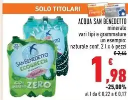 Conad Superstore San benedetto acqua offerta
