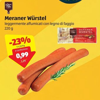 ALDI Meraner Würstel 220g offerta