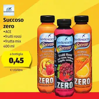 ALDI San Benedetto Succoso zero 400ml offerta