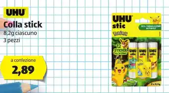 ALDI Uhu Colla stick 8,2g 3 pezzi offerta