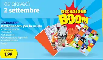 ALDI Blasetti Maxi quaderni per la scuola A4 5pz offerta