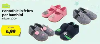 ALDI Impidimpi Pantofole in feltro per bambini offerta