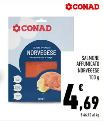 Conad SALMONE AFFUMICATO NORVEGESE 100 g offerta
