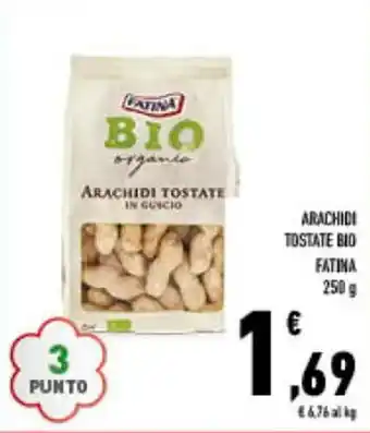 Conad ARACHIDI TOSTATE BIO FATINA 250 g offerta