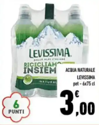 Conad ACQUA NATURALE LEVISSIMA pet - 6x75 cl offerta