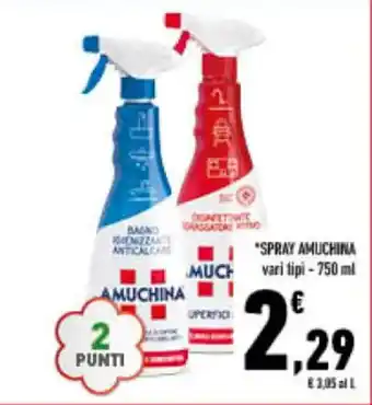 Conad SPRAY AMUCHINA vari tipi-750 ml offerta