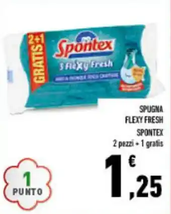 Conad SPUGNA FLEXY FRESH SPONTEX 2 pezzi + 1 gratis offerta