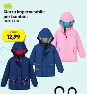 Impidimpi Giacca impermeabile per bambini