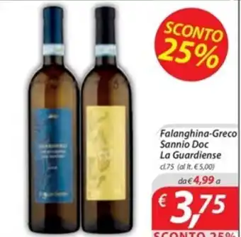 DiMeglio Falanghina-Greco Sannio Doc La Guardiense cl. 75 offerta