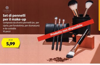 ALDI Ombia Set di pennelli per il make-up 10 pezzi offerta