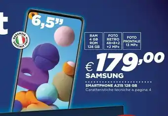 Coop Samsung Smartphone A21S 128 GB offerta