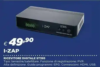 I-zap T395 Terrestre HD Nero