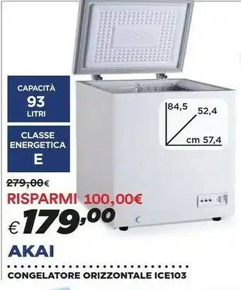 Coop Akai ICE103 Congelatore Libera Installazione A Pozzo Bianco 95 L A+ offerta