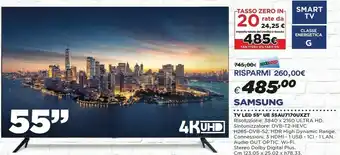 Coop Samsung TV Crystal UHD 4K 55” UE55AU7170 Smart TV Wi-Fi Titan Gray 2021 offerta