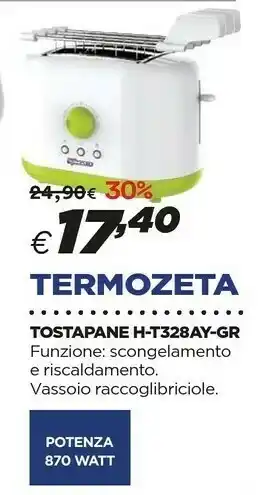 Termozeta Tostapane H-t328ay-gr