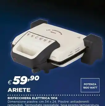 Ipercoop Ariete Bistecchiera Elettrica 1914 offerta
