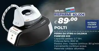 Polti Ferro Da Stiro A Caldaia Forever 609