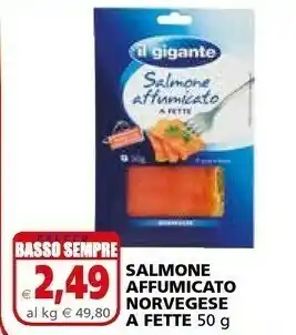 Il Gigante Il Gigante - Salmone Affumicato A Fette Norvegese 50 G(ml) offerta