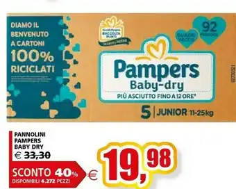 Il Gigante Pampers Pannolini Baby Dry offerta