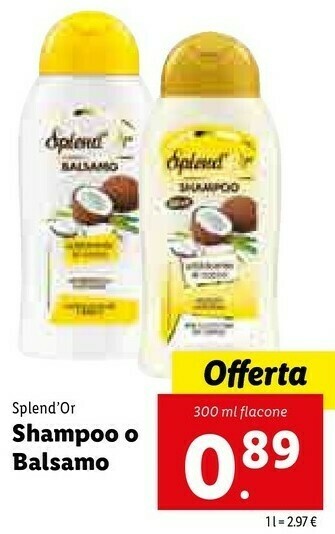 Lidl Splend'or Shampoo offerta