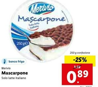 Lidl Merivio Mascarpone offerta