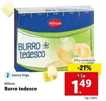 Lidl Milbona Burro offerta