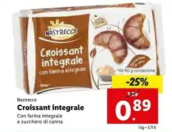 Nastrecce Croissants Integrali Con Farina Integrale Con Zucchero Di Canna 240 G(ml)