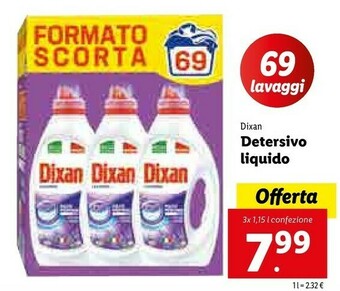 Lidl Dixan Detersivo Liquido offerta