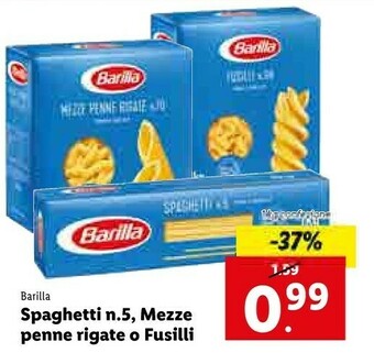 Lidl Barilla Mezze Penne Rigate N. 70 offerta