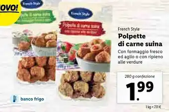 Lidl French Style Polpette Di Carne Suina offerta