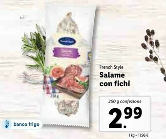 Lidl French Style Salame Con Fichi offerta