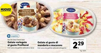 Lidl Duc de coeur Crème Brûlèe Flavoured Ice Cream With Caramel Sauce 490 G(ml) offerta