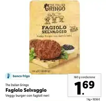 Lidl The italian gringo Fagiolo Selvaggio Veggy Burger Con Fagioli Neri 160 G(ml) offerta