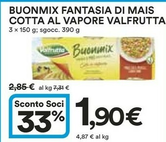 Coop Valfrutta Mais offerta