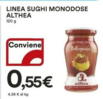 Coop Althea Sughi per pasta offerta
